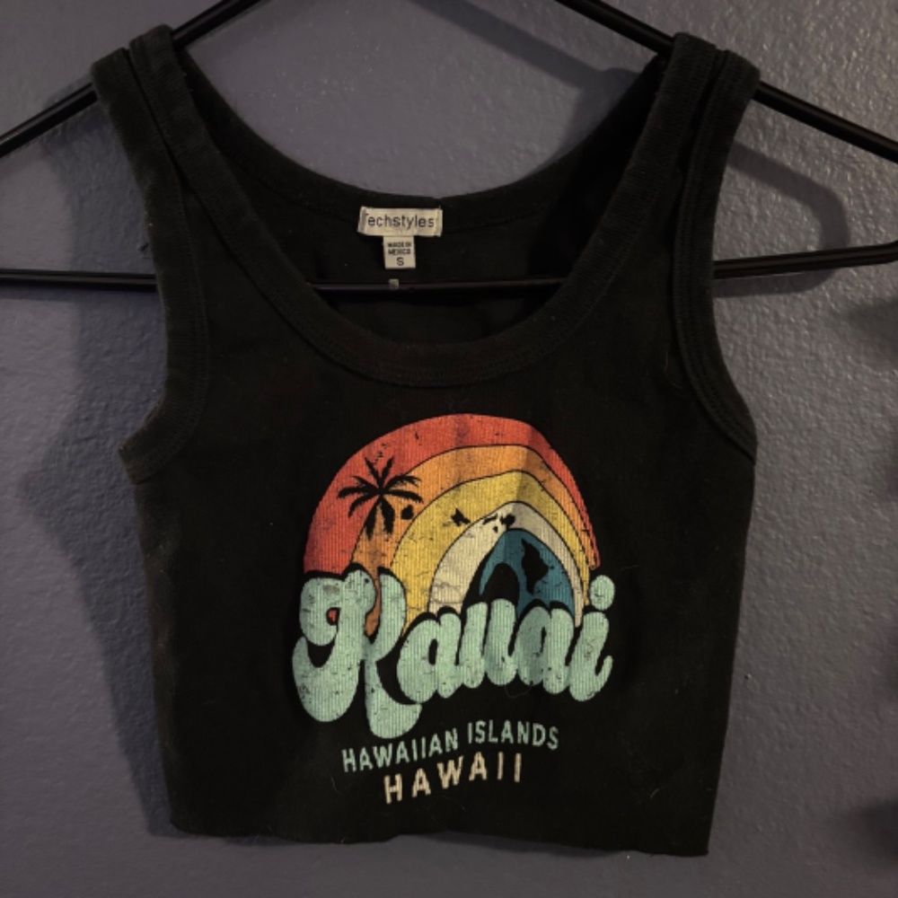 Kauai Rainbow Cropped Tank
